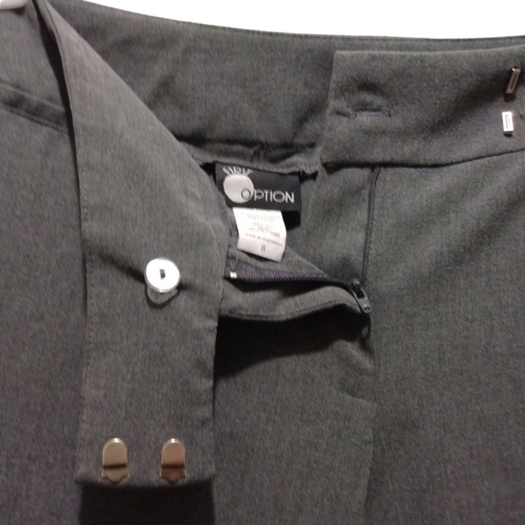 Vintage Women's First Option Gray Boot Legged Dress Trousers/Pants Sz 8 - Picture 5 of 7